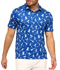 Chubbies Beaky Blinders Printed Performance Short Sleeve Polo