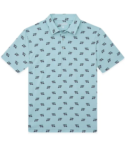 Chubbies Birdie Juice Printed Performance Short Sleeve Polo