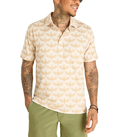 Chubbies Birds Of A Feather Short Sleeve Printed Performance Polo Shirt