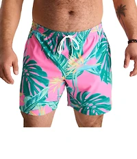 Chubbies Birds Of Paradise Tropical Print 5.5#double; Inseam Swim Trunks