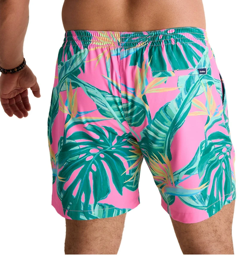 Chubbies Birds Of Paradise Tropical Print 5.5#double; Inseam Swim Trunks