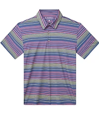 Chubbies Blossom Band Stripe Short Sleeve Knit Performance Polo