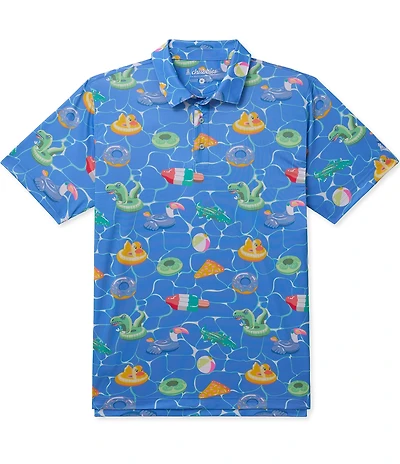 Chubbies Cannonball Crew Printed Performance Short Sleeve Polo