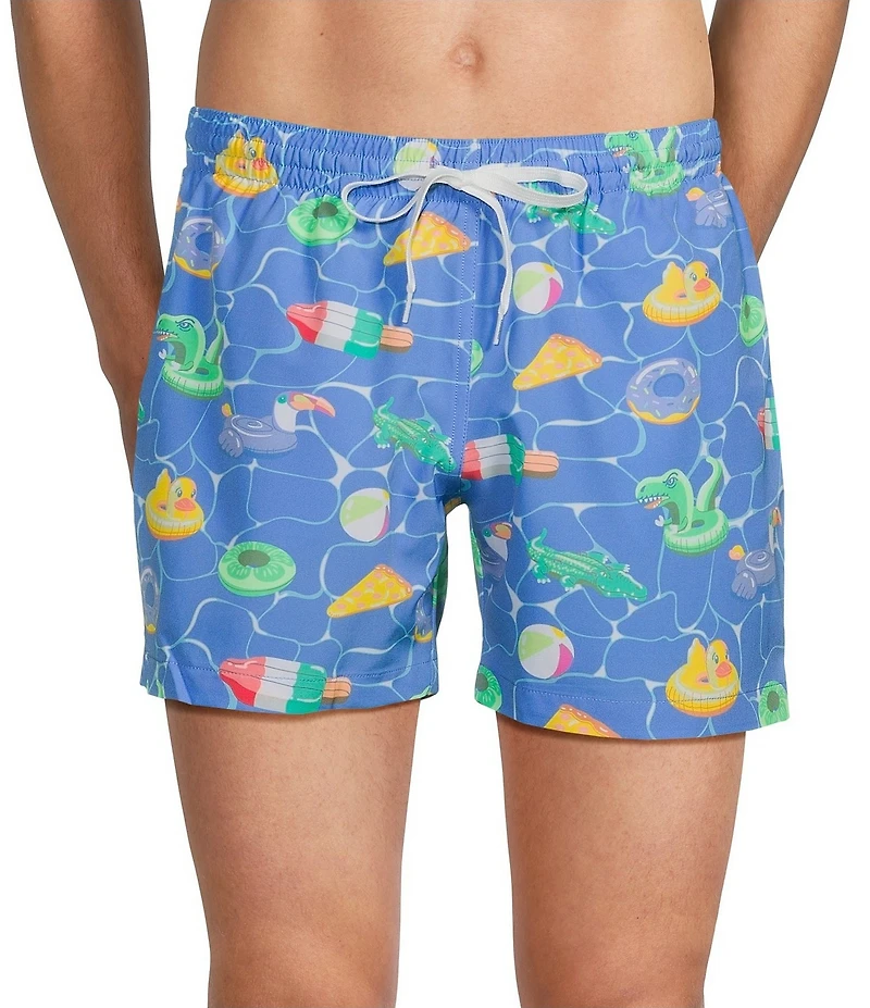 Chubbies Cannonball Crews Printed 5.5#double; Inseam Swim Trunks