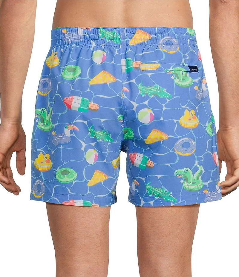 Chubbies Cannonball Crews Printed 5.5#double; Inseam Swim Trunks