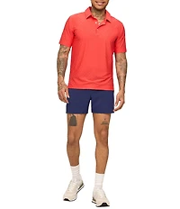 Chubbies Chili Pepper Short Sleeve Tonal Checkered Knit Polo