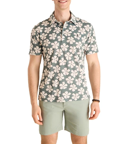 Chubbies Daisy Chain Short Sleeve Knit Polo Shirt