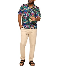 Chubbies Deep Floral Printed Performance Short Sleeve Polo