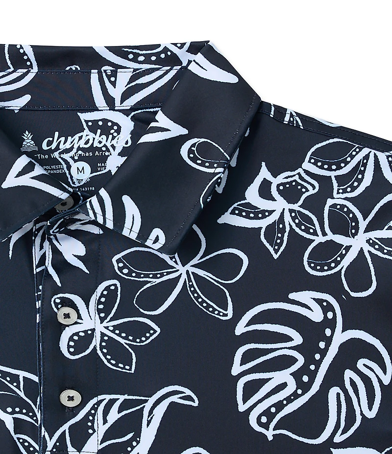 Chubbies Doodle Dance Printed Performance Short Sleeve Polo Shirt
