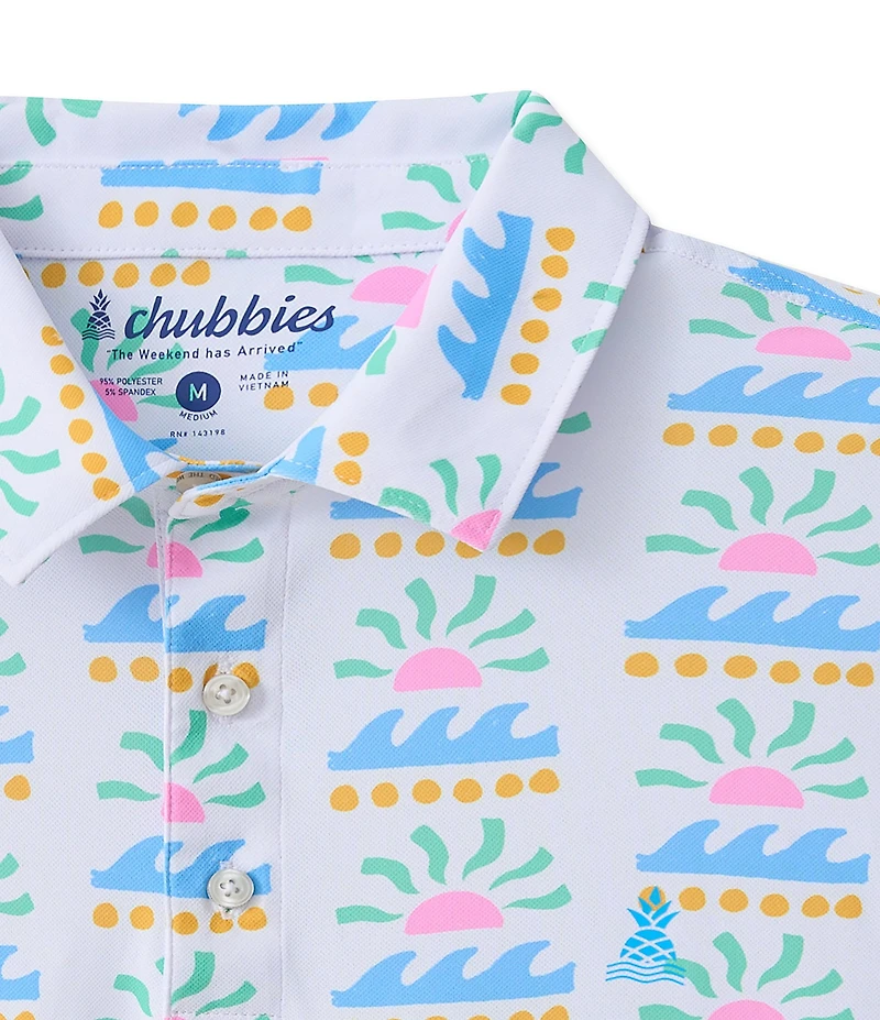 Chubbies Easy Goer Short Sleeve Performance Knit Polo Shirt