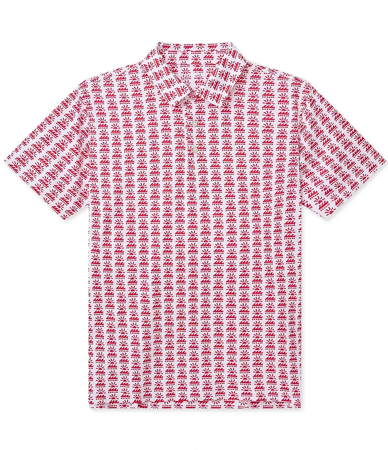 Chubbies Easygoer Printed Performance Short Sleeve Polo