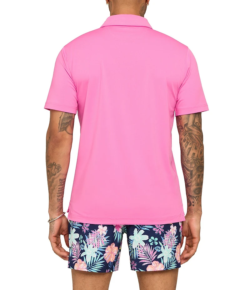 Chubbies Flamingo Fizz Short Sleeve Performance Knit Polo