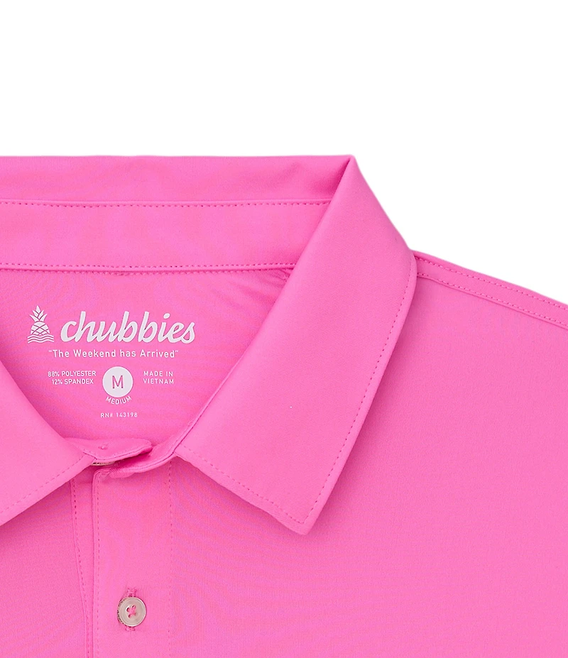 Chubbies Flamingo Fizz Short Sleeve Performance Knit Polo
