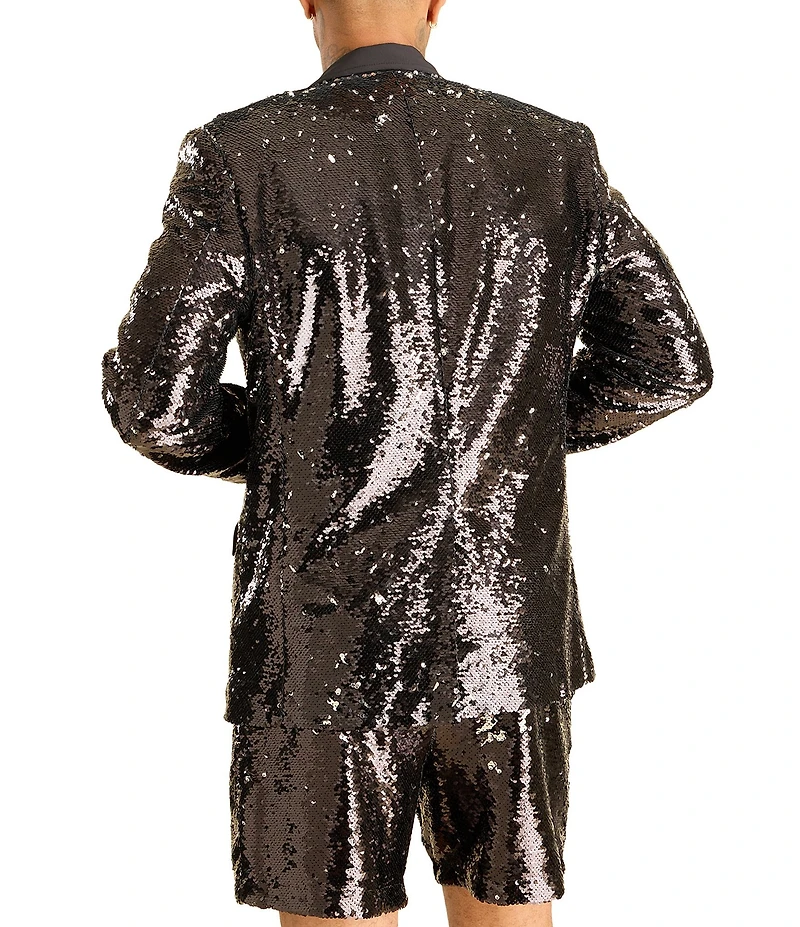 Chubbies Flippable Sequin Embellished Long Sleeve Blazer