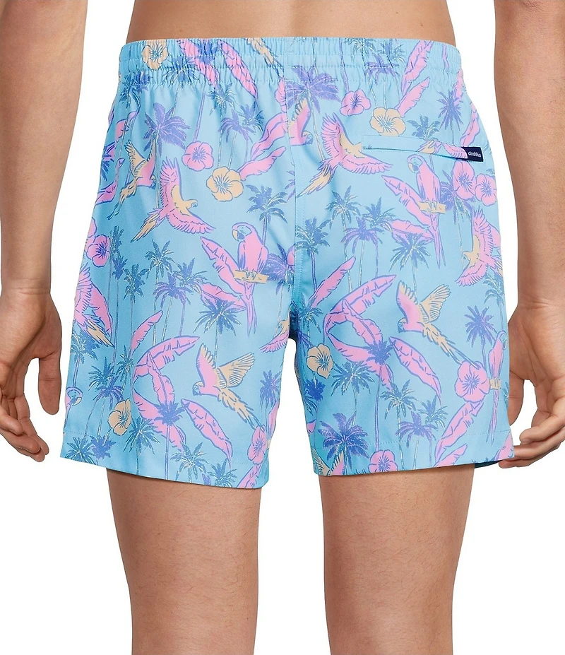 Chubbies Coordinating Flocked Parties Printed 5.5#double; Inseam Swim Trunks