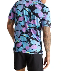 Chubbies Fluorescent Funk Short Sleeve Printed Peformance Polo Shirt