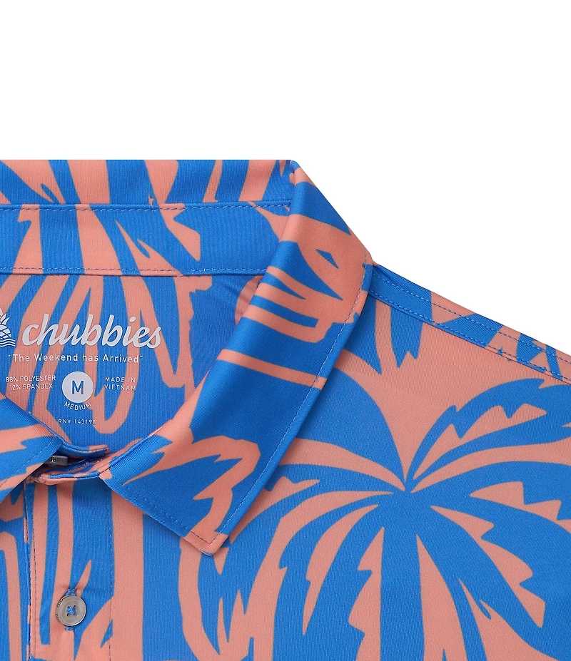 Chubbies Fond Farewell Tropical Short Sleeve Knit Performance Polo