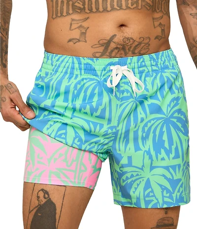 Chubbies Frond Farewells 5.5#double; Inseam Swim Trunks
