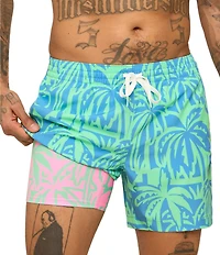 Chubbies Frond Farewells 5.5#double; Inseam Swim Trunks
