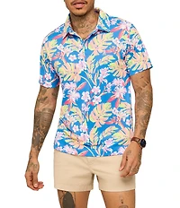 Chubbies Garden Floral Glow Short Sleeve Knit Polo