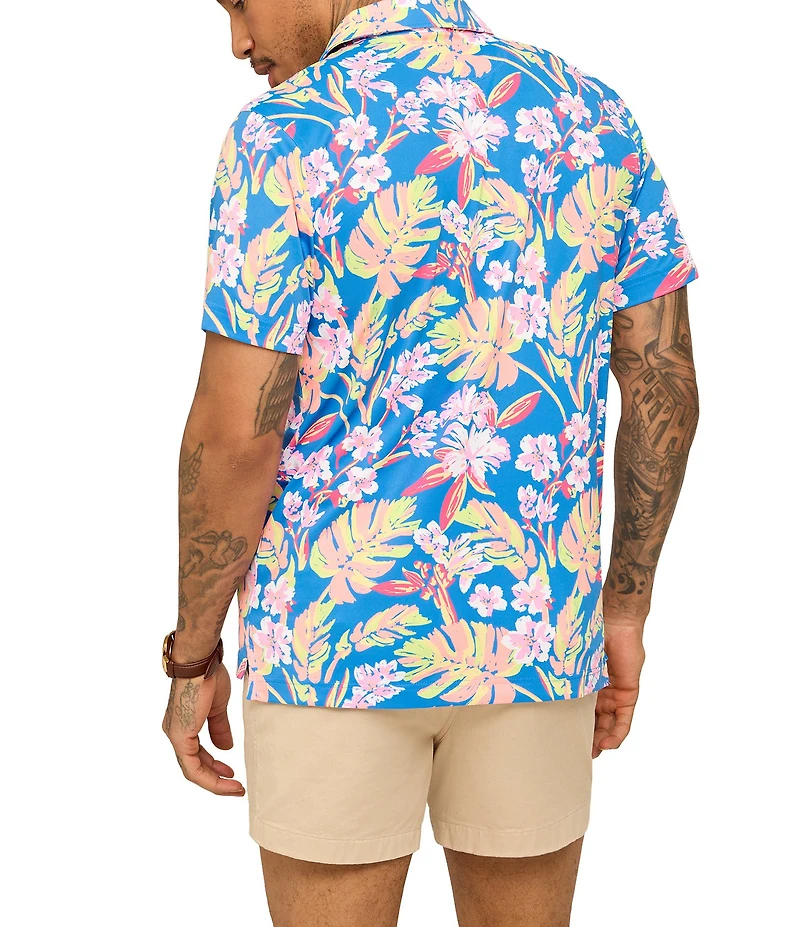 Chubbies Garden Floral Glow Short Sleeve Knit Polo
