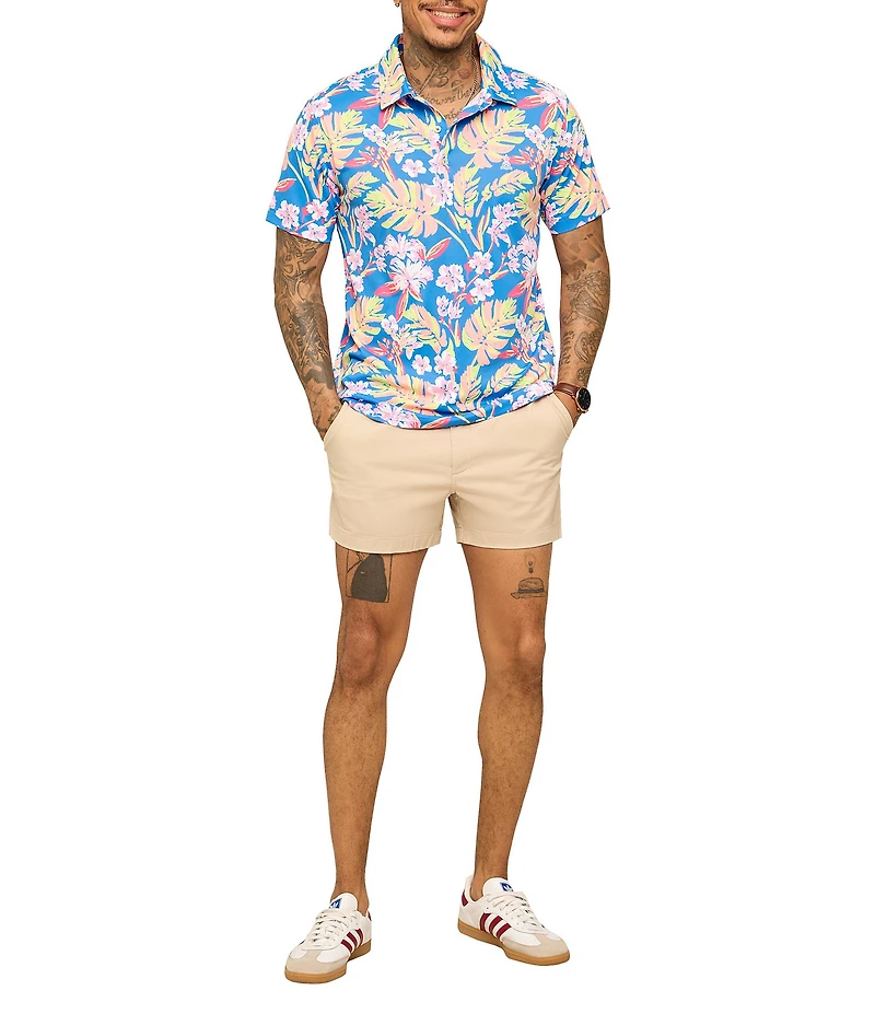 Chubbies Garden Floral Glow Short Sleeve Knit Polo