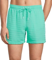 Chubbies Grid-Textured 5 1/2#double; Inseam Swim Trunks