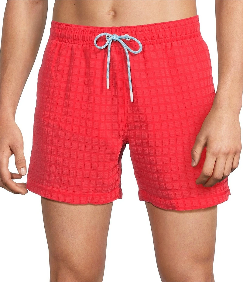 Chubbies Grid-Textured 5 1/2#double; Inseam Swim Trunks