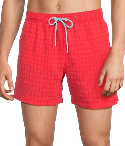 Chubbies Grid-Textured 5 1/2#double; Inseam Swim Trunks