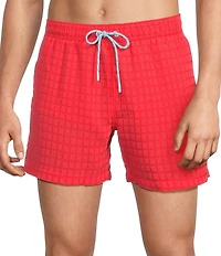 Chubbies Grid-Textured 5 1/2#double; Inseam Swim Trunks