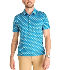 Chubbies Heat Wave Short Sleeve Printed Performance Polo Shirt