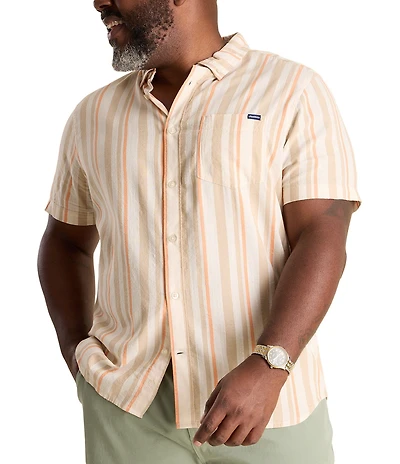 Chubbies Ice Cream Social Resort Weave Short Sleeve Striped Friday Shirt