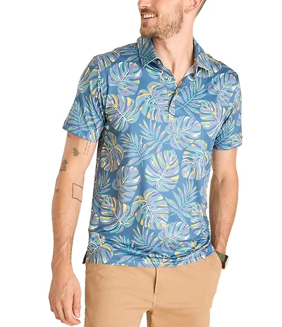 Chubbies In Lounge Short Sleeve Printed Performance Polo Shirt