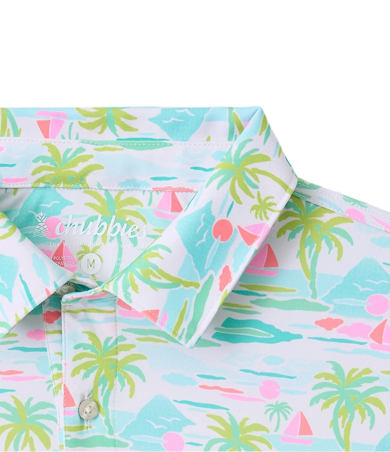 Chubbies Island Hopper Short Sleeve Performance Knit Polo