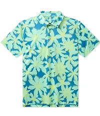 Chubbies Jade Garden Short Sleeve Performance Knit Polo Shirt