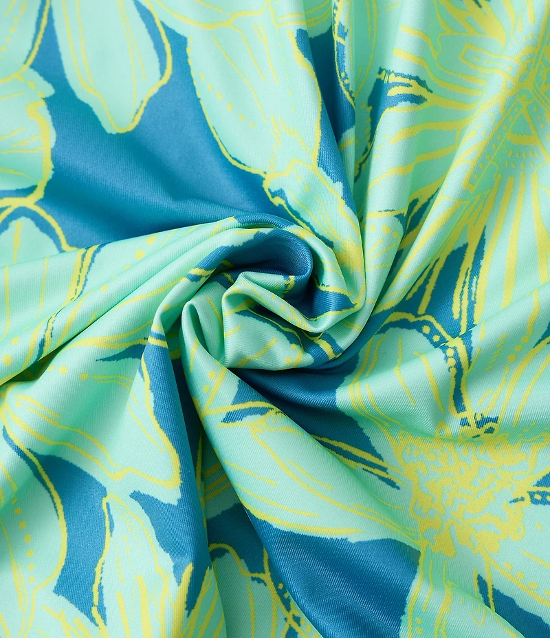 Chubbies Jade Garden Short Sleeve Performance Knit Polo Shirt