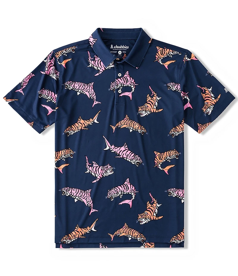 Chubbies King of the Sea Printed Performance Polo Shirt