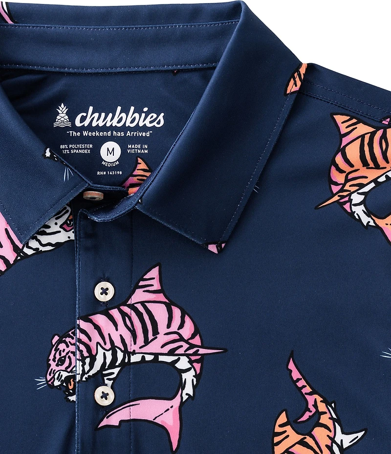 Chubbies King of the Sea Printed Performance Polo Shirt