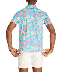 Chubbies Knit Short Sleeve Hippie Dippy Performance Polo Shirt