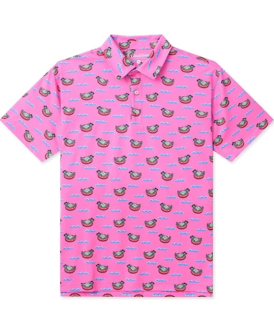 Chubbies Lazy River Printed Performance Short Sleeve Polo