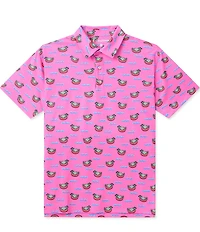 Chubbies Lazy River Printed Performance Short Sleeve Polo
