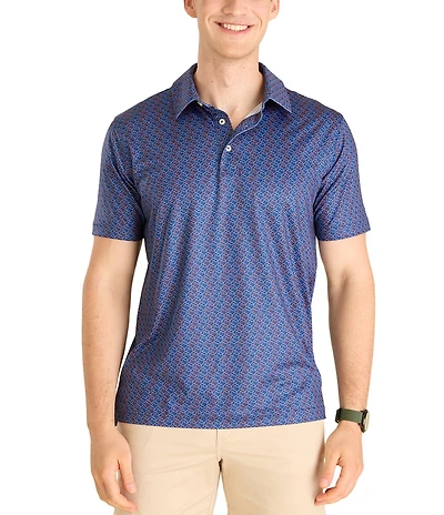 Chubbies Lone Star Short Sleeve Knit Polo Shirt
