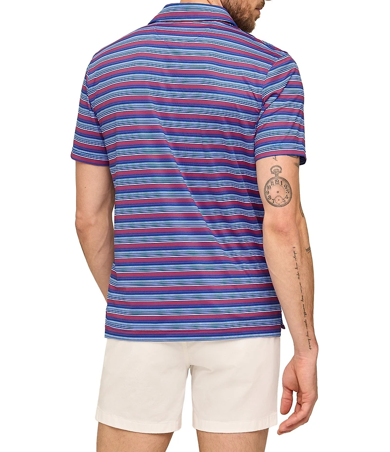 Chubbies Marching Band Striped Performance Short Sleeve Polo
