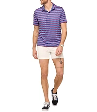 Chubbies Marching Band Striped Performance Short Sleeve Polo