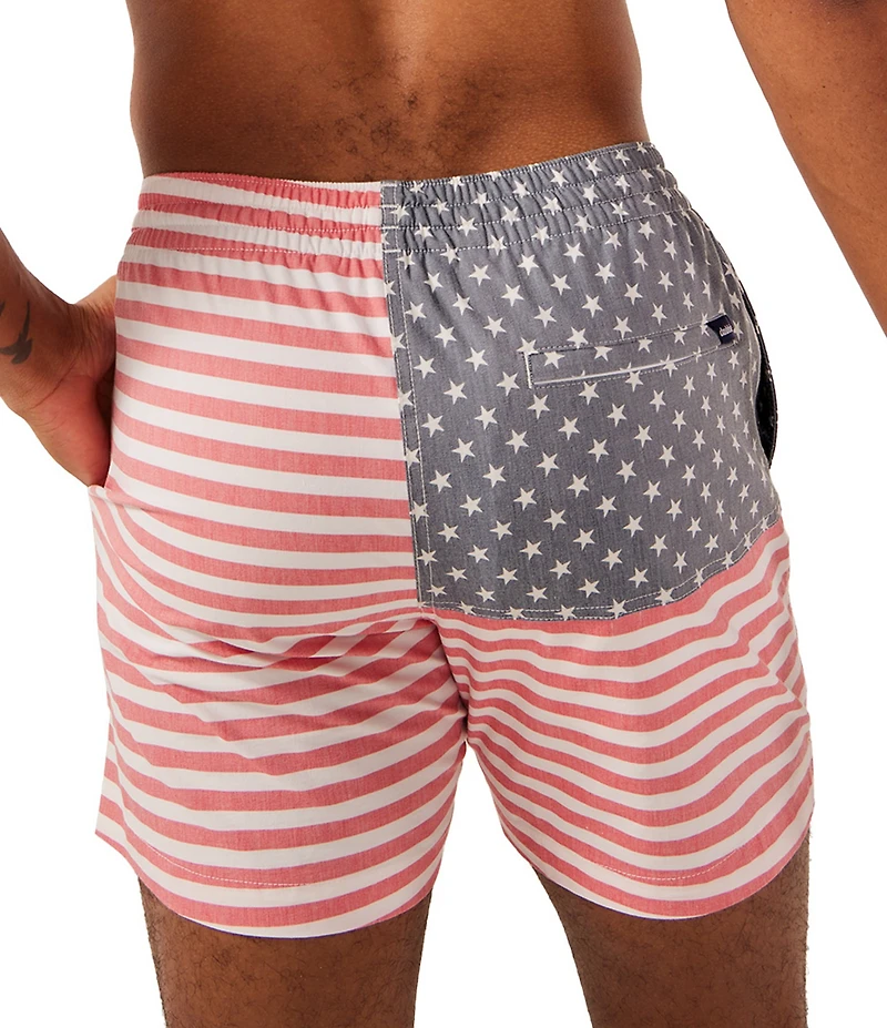 Chubbies Mericas 5.5#double; American Flag Swim Trunks