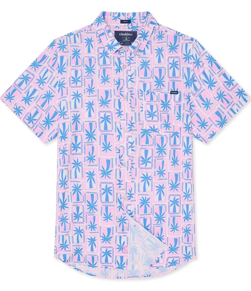 Chubbies Miami Mosaic Short Sleeve Button Front Woven Shirt