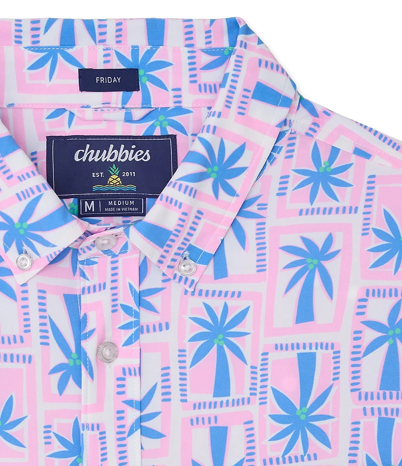 Chubbies Miami Mosaic Short Sleeve Button Front Woven Shirt