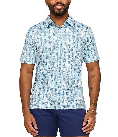 Chubbies Miami Mosaic Short Sleeve Knit Performance Polo