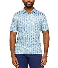 Chubbies Miami Mosaic Short Sleeve Knit Performance Polo