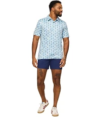 Chubbies Miami Mosaic Short Sleeve Knit Performance Polo